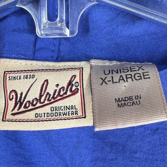 Woolrich Anorak Pullover Navy Blue XL Unisex Packable 1/2” Zip Jacket Windbraker - Picture 4 of 10